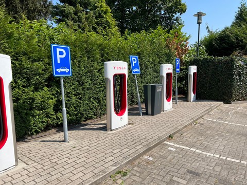 Tesla superchargers